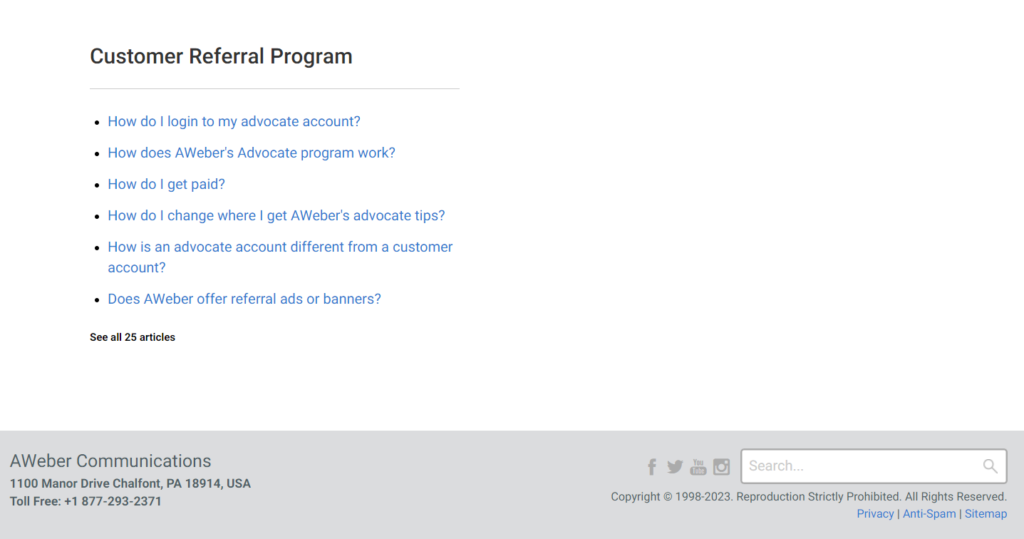 AWeber vs GetResponse : Aweber Customer Support