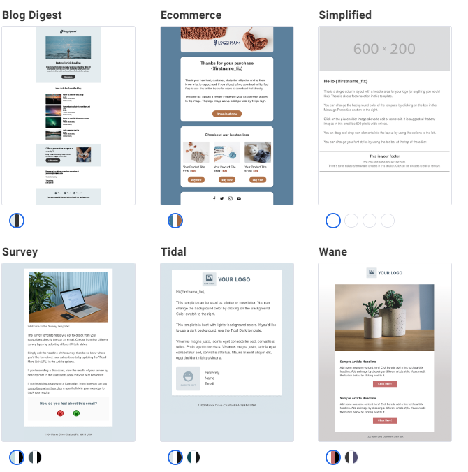 AWeber vs GetResponse : Aweber Email Design