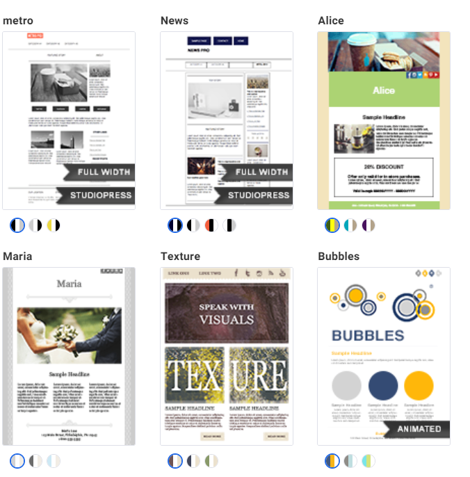 AWeber vs GetResponse : Aweber Email Design