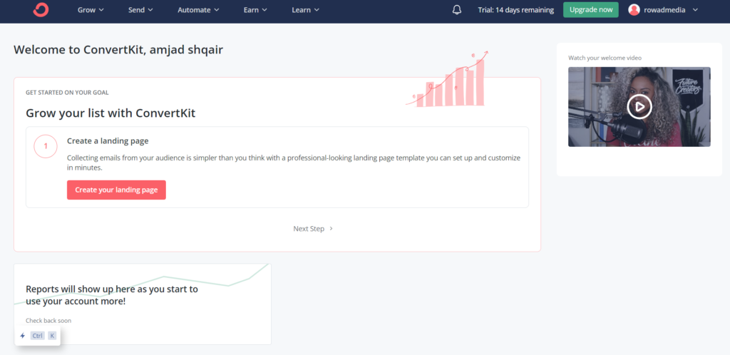 GetResponse vs ConvertKit :convertkit Dashboards
