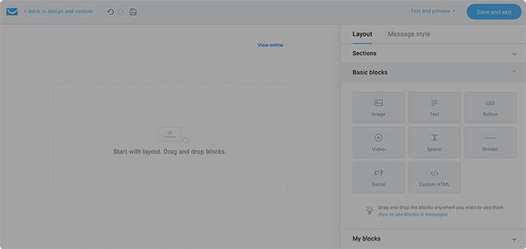 AWeber vs GetResponse : GetResponse email builder